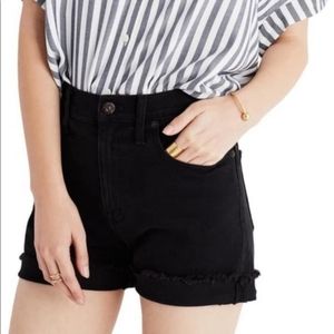Madewell Black Denim Shorts